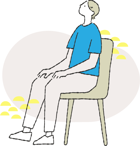 考えすぎて悩む人物のイラスト